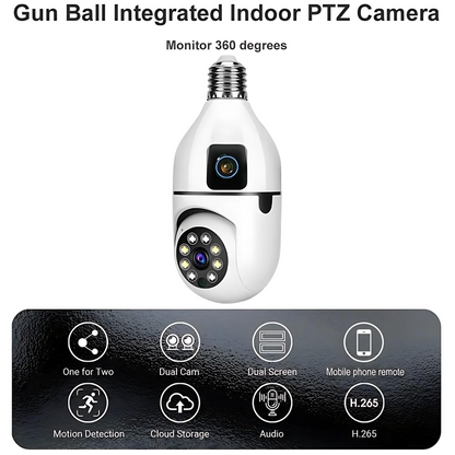 Smart Dual-Lens 360° Motion Detection Camera