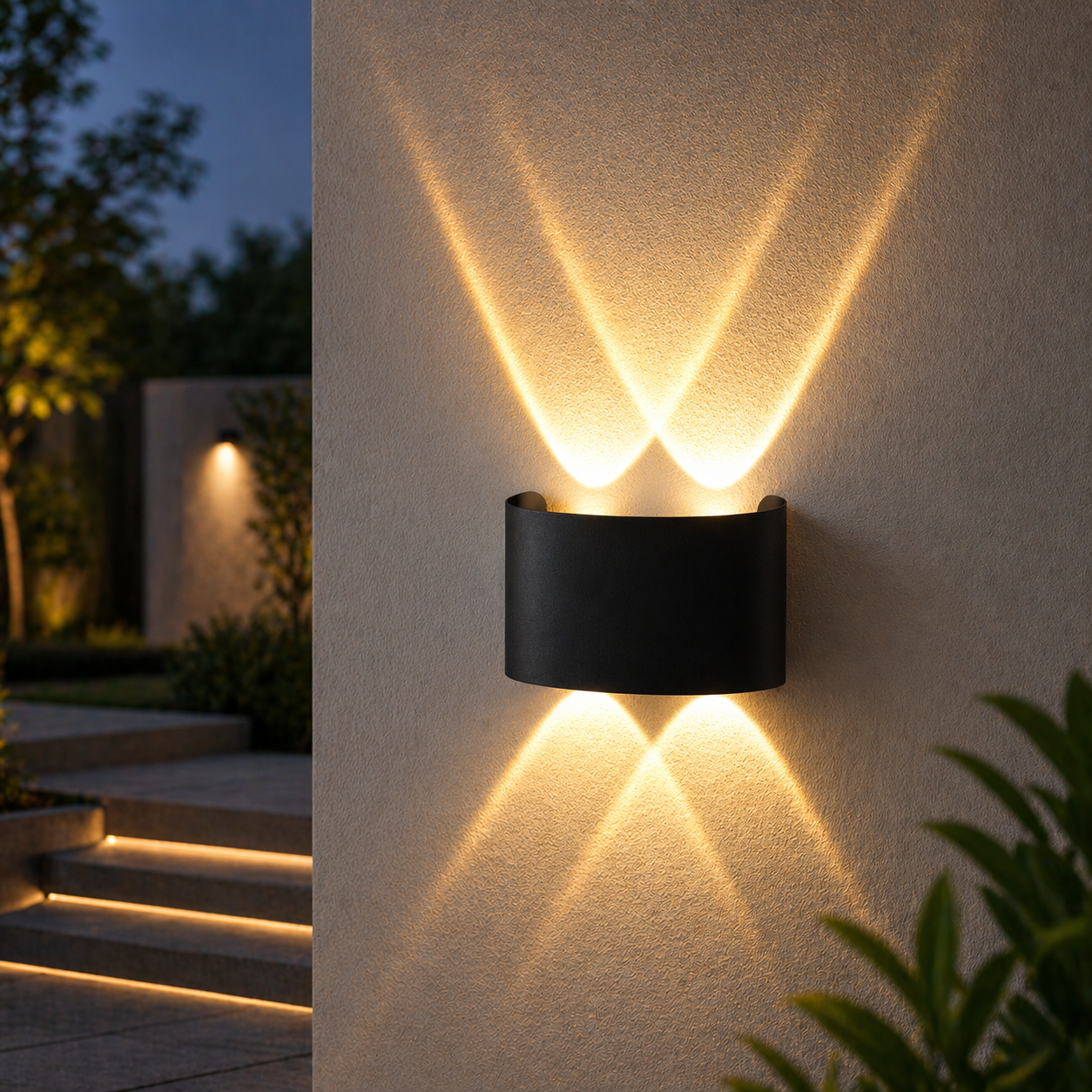 2+2 up and down outdoor LED wall light modern design