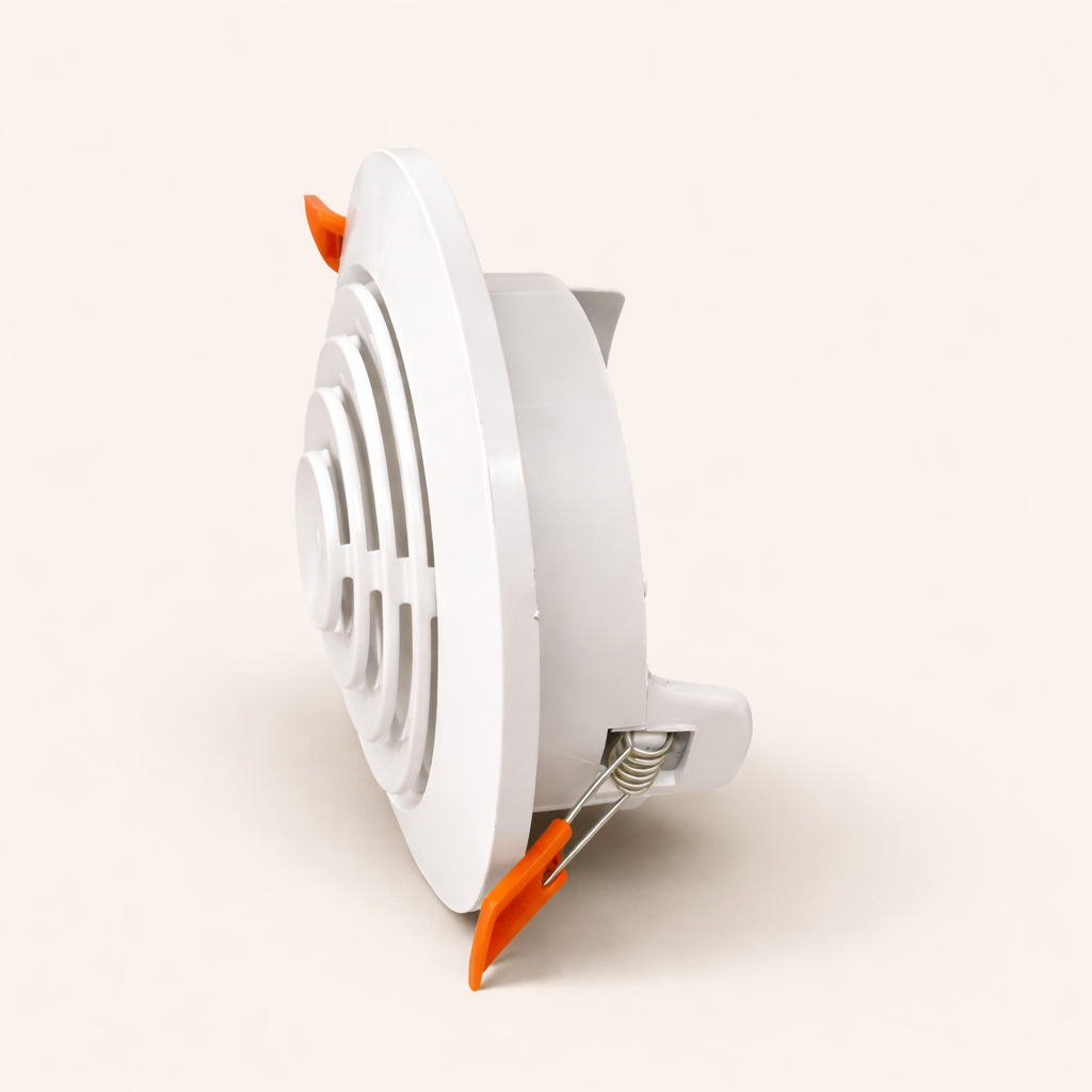 Modern round ceiling ventilation diffuser for home interiors