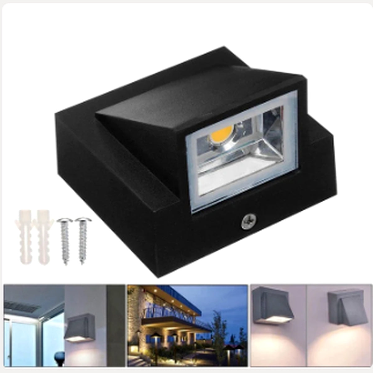 Weather-resistant exterior wall sconce in matte black finish