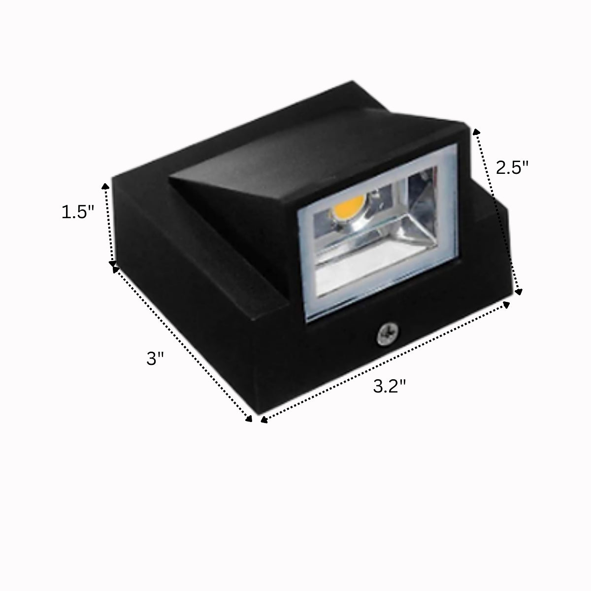 Energy-efficient LED wall light for patio and entryway