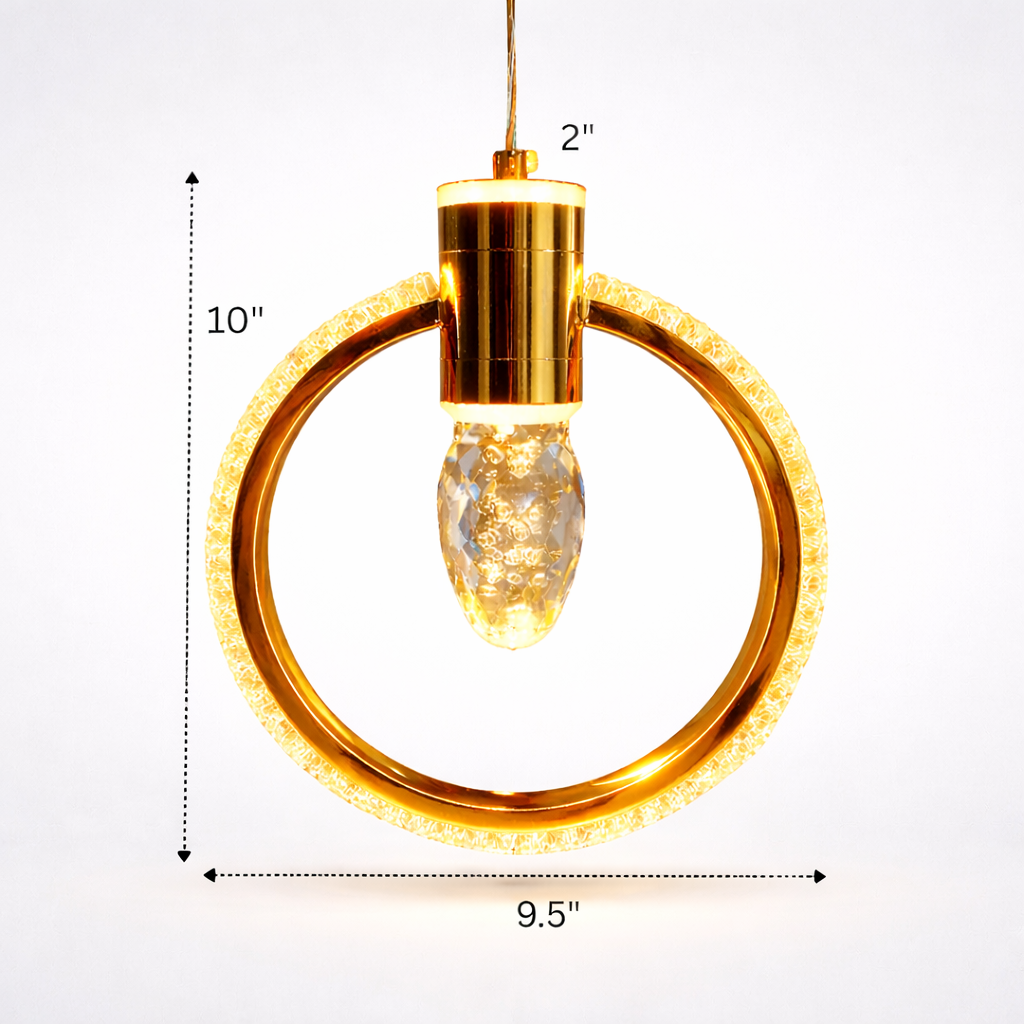 Luxury ceiling light with polished gold finish