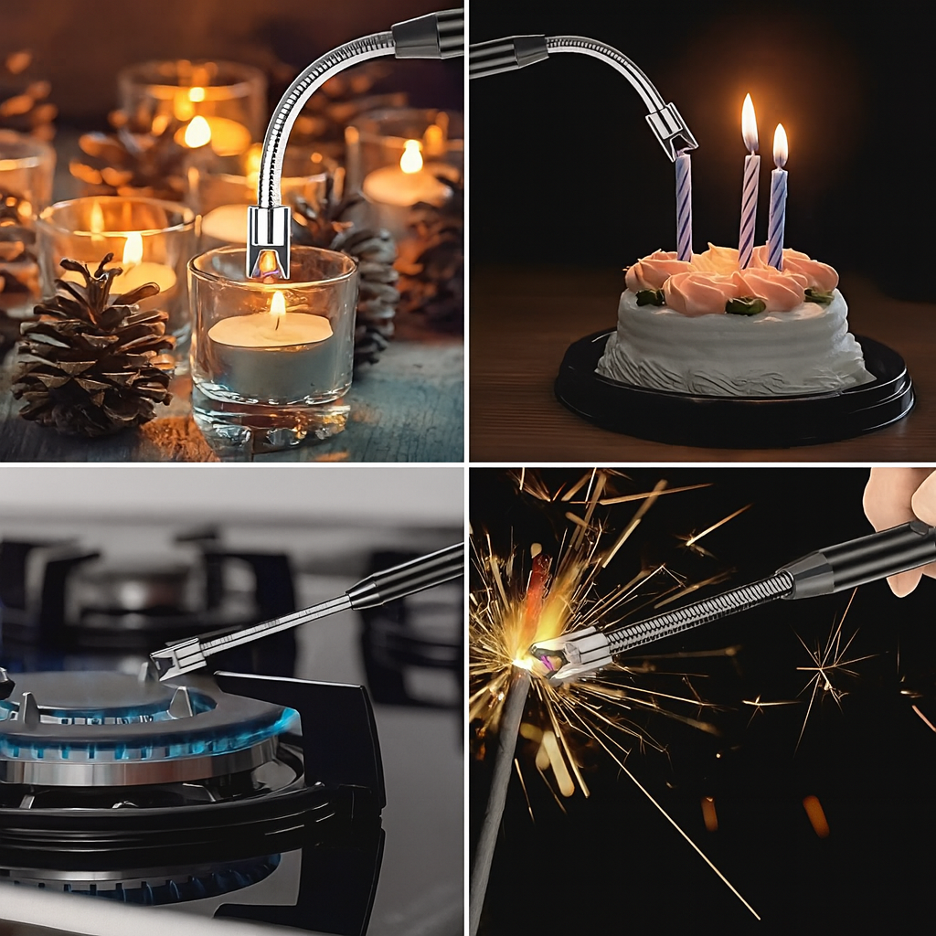 Electric lighter used for candles, cake, gas stove, and fireworks
