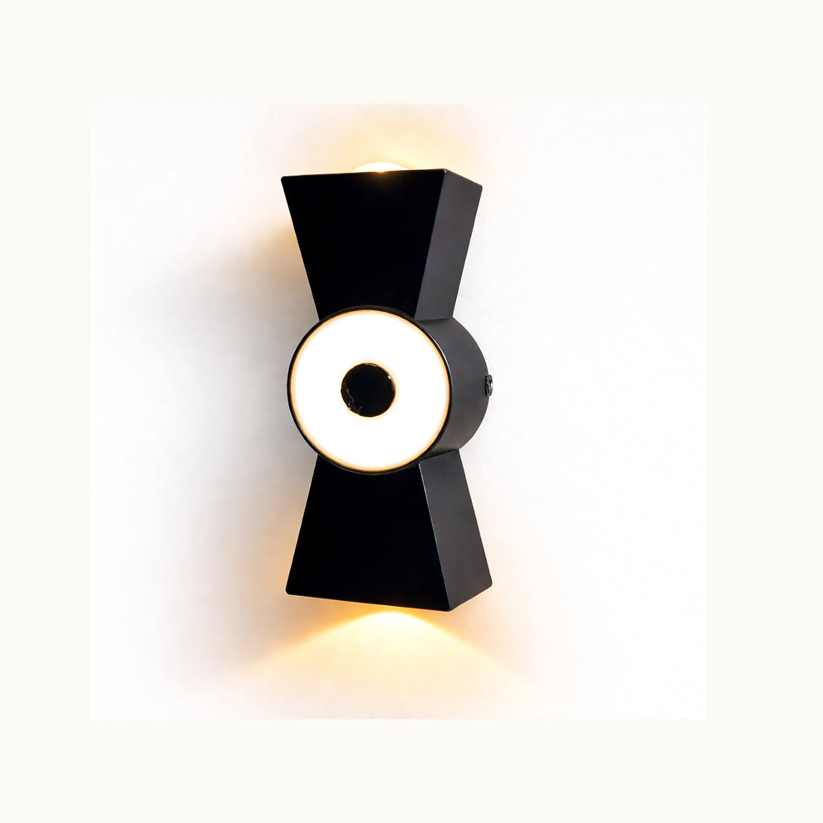 Modern LED wall light with warm golden up-down glow
