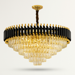 Statement LED ceiling fixture for modern luxury home décor.