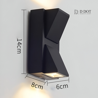 1+1 Waterproof K-Shaped Wall Light