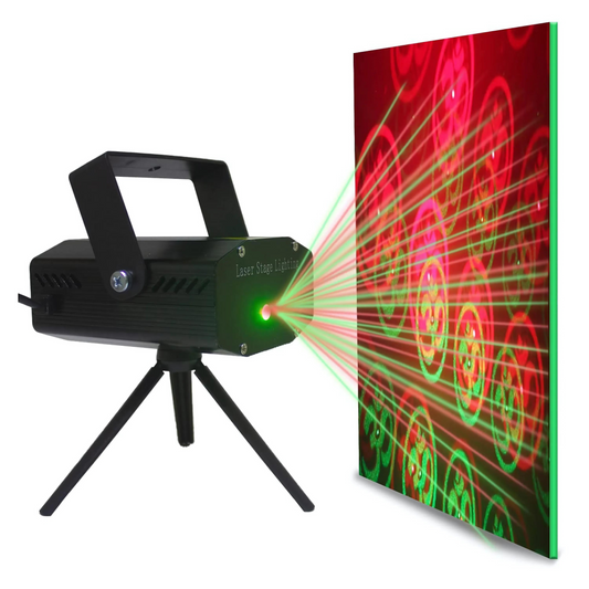 Mini Laser Projector Stage Lighting - Sound Activated Laser Light for Party and DJ