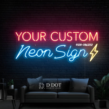 Personalized Your Name Custom Dual Color LED Neon Sign