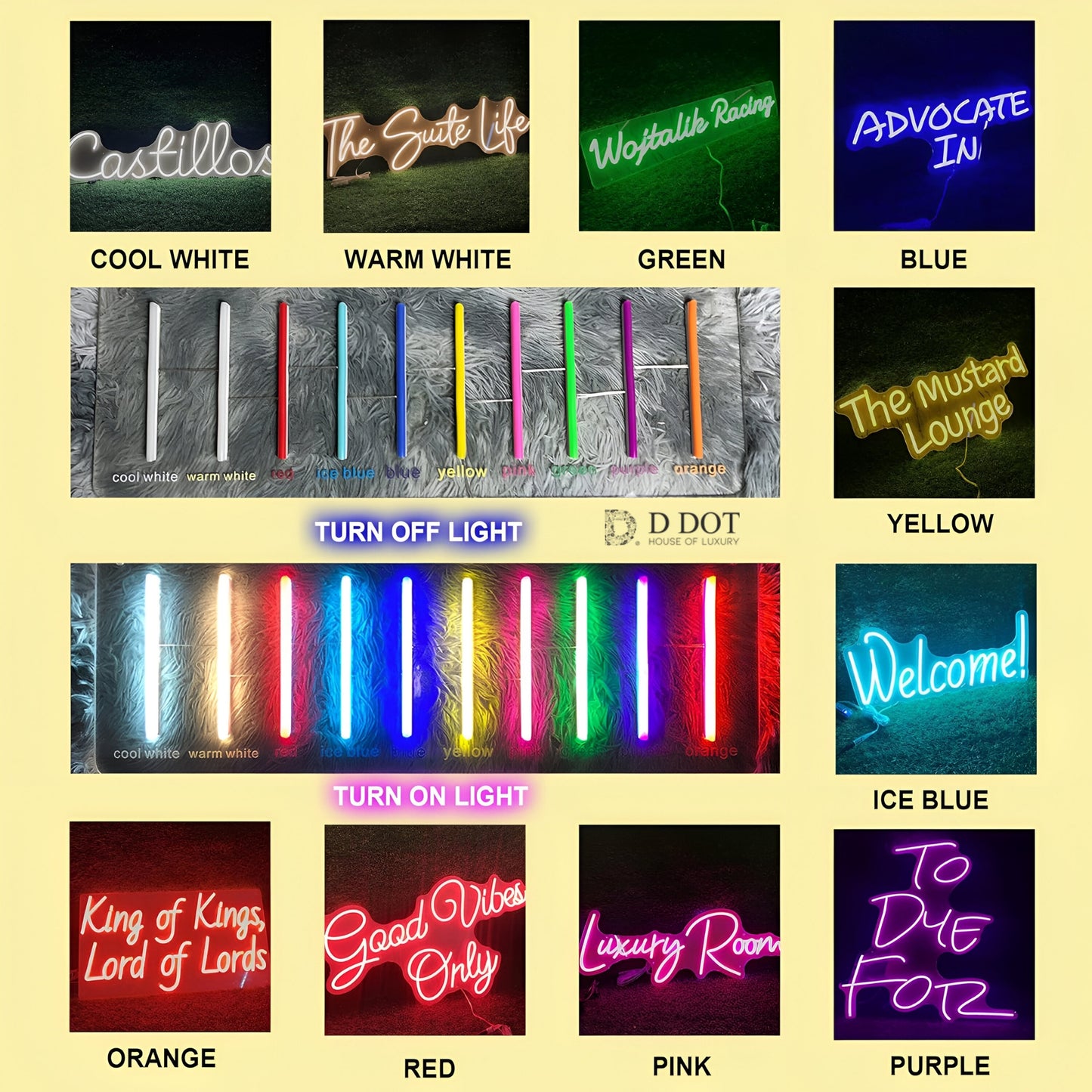 Personalized Your Name Custom Dual Color LED Neon Sign