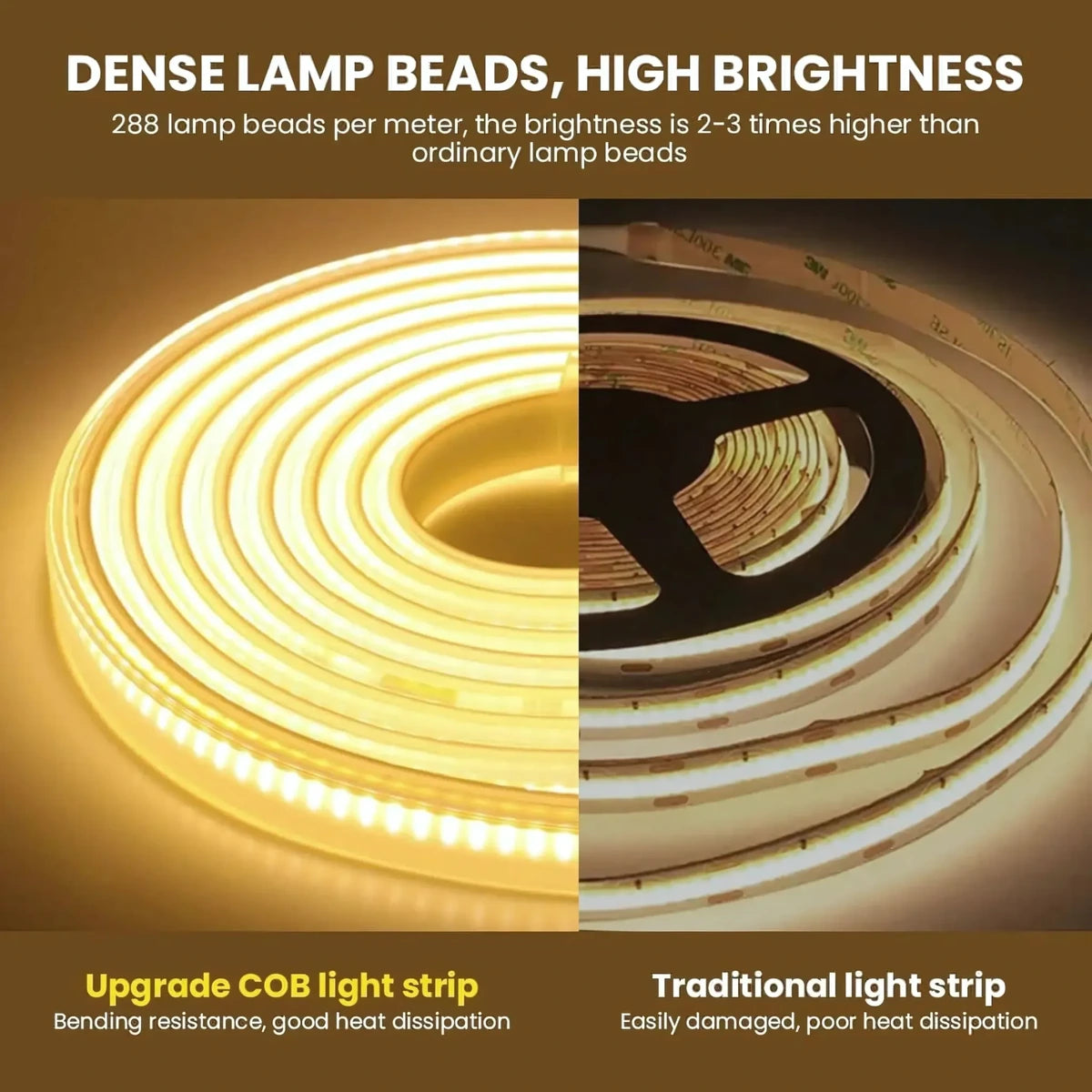 Neon silicone waterproof strip light for bedroom and ceiling edges.