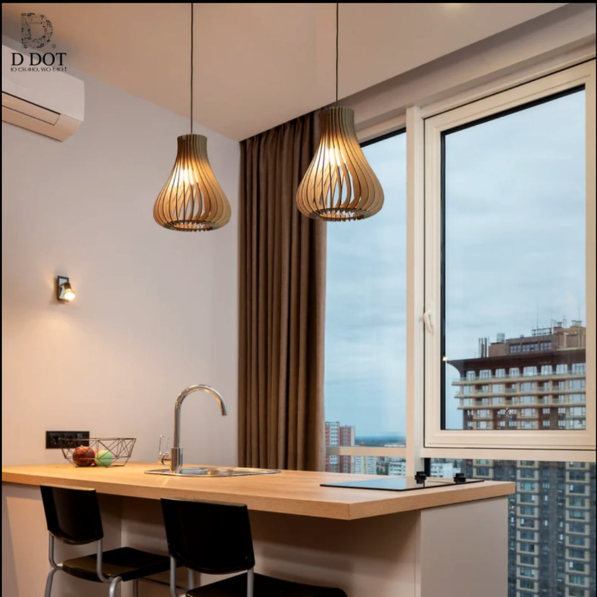 Scandinavian ceiling light fixture for minimalist kitchen design