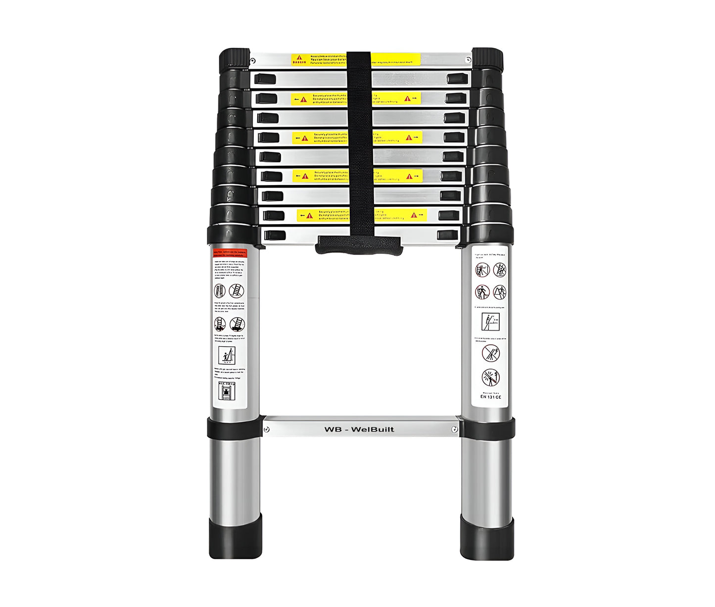 Portable Telescopic Aluminum Ladder (18F), Multipurpose Step Ladder for Home & Outdoor use