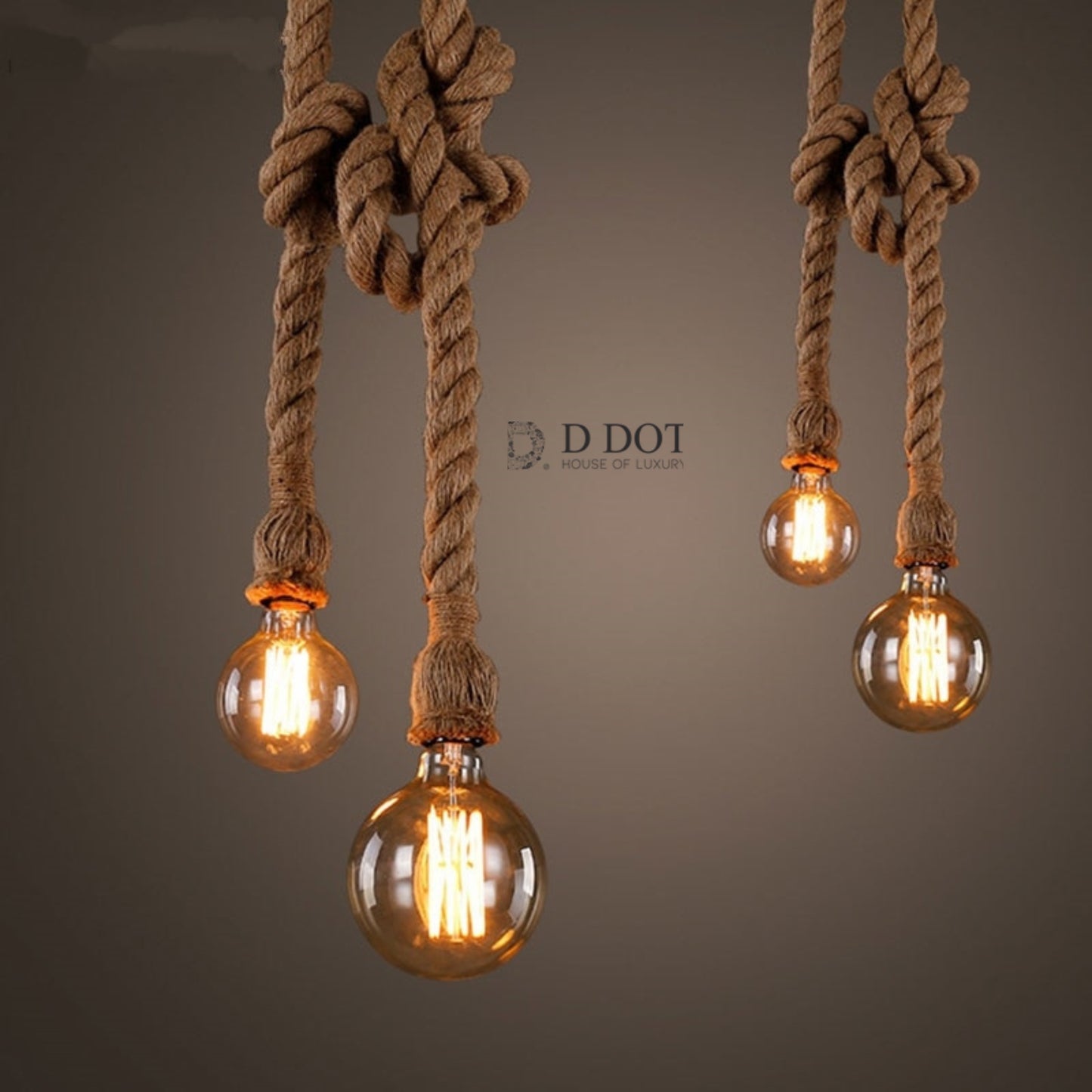 "Rope Electric Wire Lamp Holder Cord - Vintage Style Pendant Lighting Fixture"