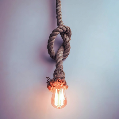 Pendant Holder Jute Rope Electric Wire Lamp