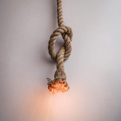 Pendant Holder Jute Rope Electric Wire Lamp