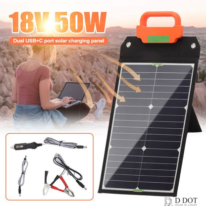 Stay Powered Anywhere with Unlimited Power Bank - Portable Solar Charger, Monocrystalline & Waterproof