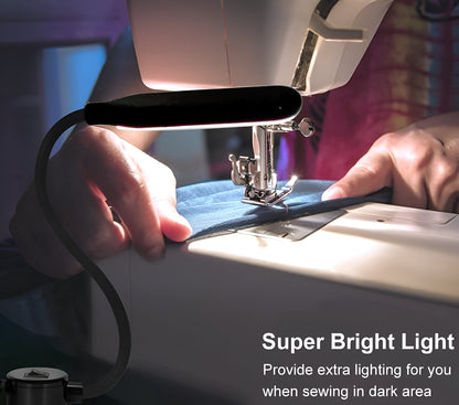 "Sewing Machine Light with Magnet Base - Flexible Bedside Reading Lamp"