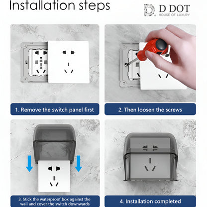 Outdoor Socket Protective Cover - Waterproof Bathroom Electric Plug Protector