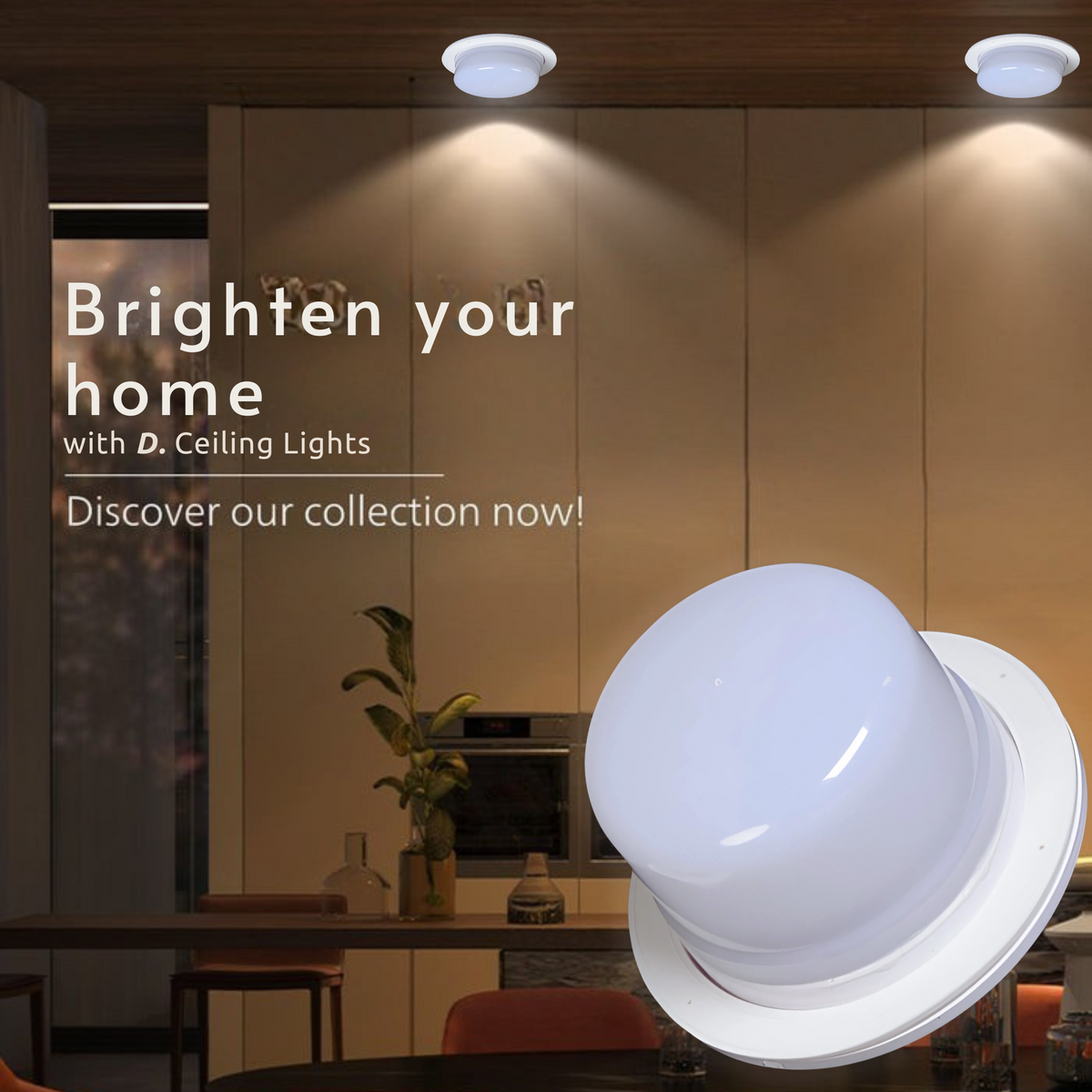 3" Round Ceiling SMD Light – High Brightness Dome Downlight for Indoor Use