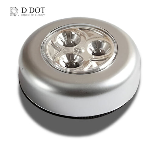 "Wireless LED Push Lights - 3 Cool White LEDs for Easy Touch Activation"