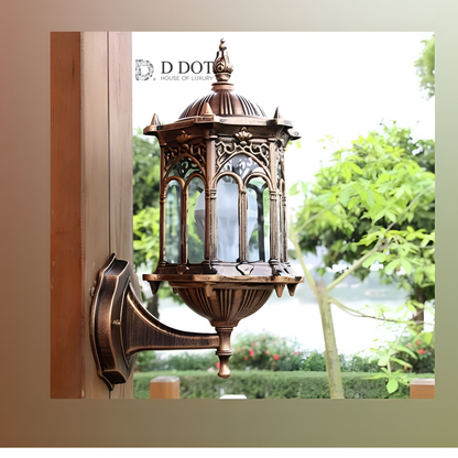 Antique Outdoor Wall Lantern Light - Waterproof, Rust-Resistant for Patios & Entryways