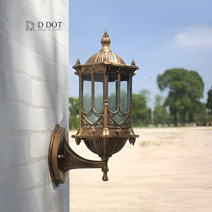 Antique Outdoor Wall Lantern Light - Waterproof, Rust-Resistant for Patios & Entryways