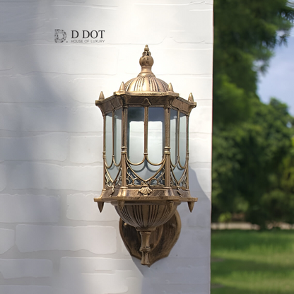 Antique Outdoor Wall Lantern Light - Waterproof, Rust-Resistant for Patios & Entryways